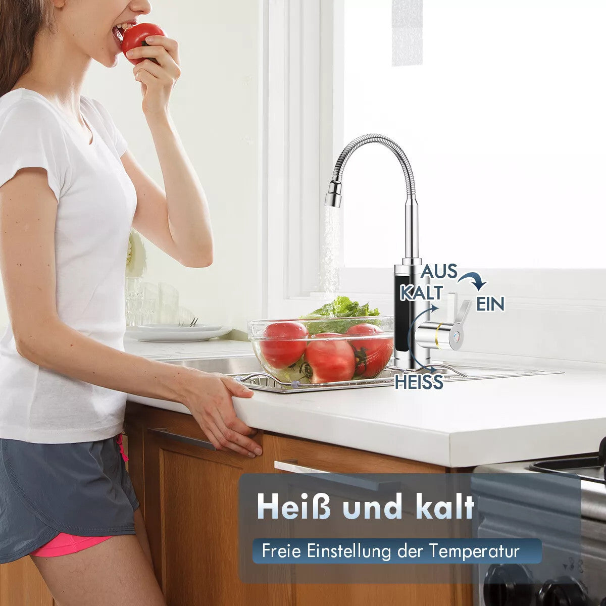 Sofort-Heißwasserhahn – Elektrischer Wasserhahn mit LED & Temperaturanzeige“