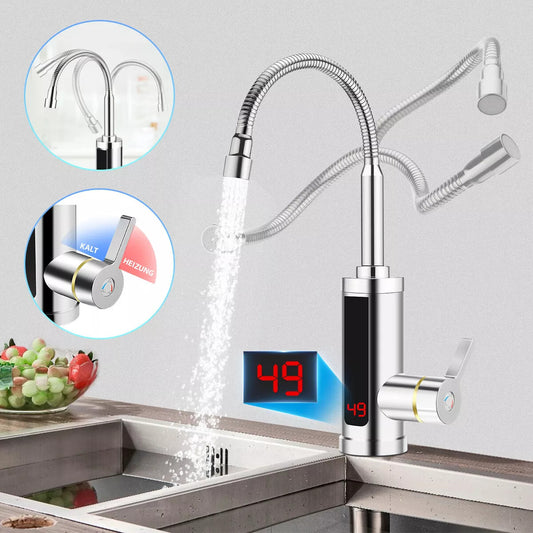 Sofort-Heißwasserhahn – Elektrischer Wasserhahn mit LED & Temperaturanzeige“