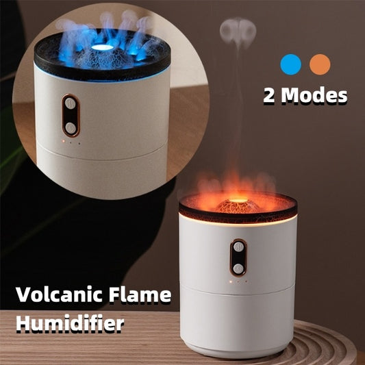 Vulkanflammen Aroma-Diffusor – USB Luftbefeuchter mit LED-Nachtlicht & Duftfunktion
