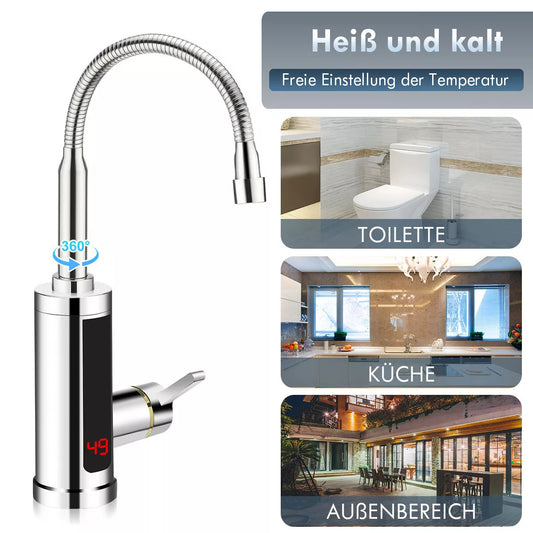 Sofort-Heißwasserhahn – Elektrischer Wasserhahn mit LED & Temperaturanzeige“